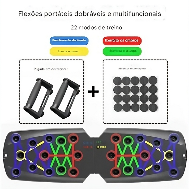 Prancha Portátil Flexão de Braço Multitreino